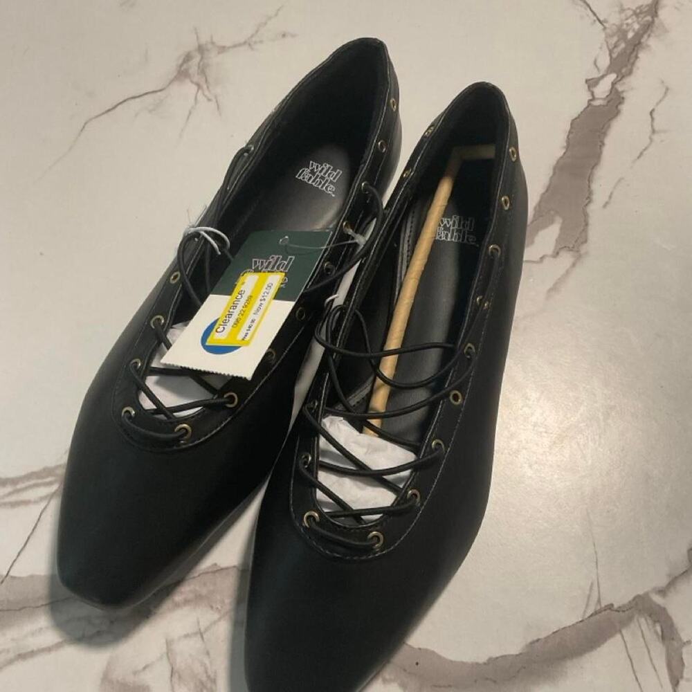 Softball ballet flats black brand
